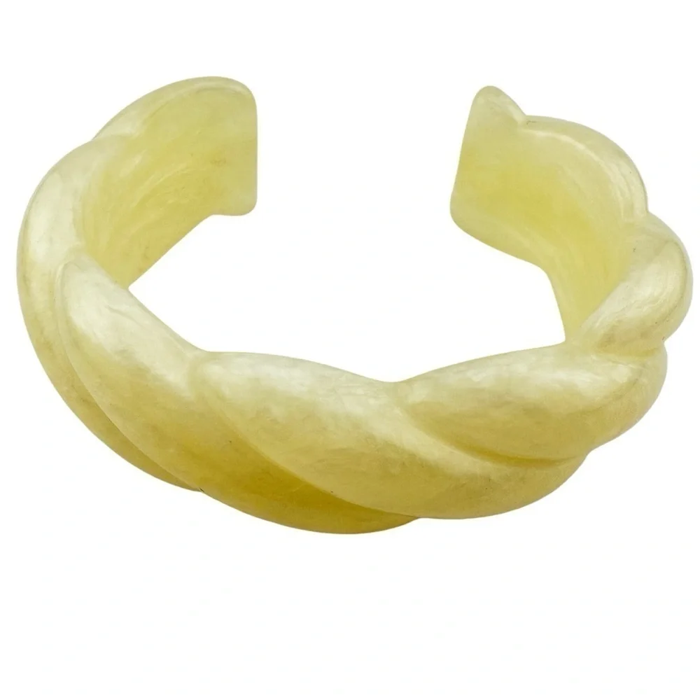 J. Crew Chunky Lucite Pearlescent Bangle Bracelet